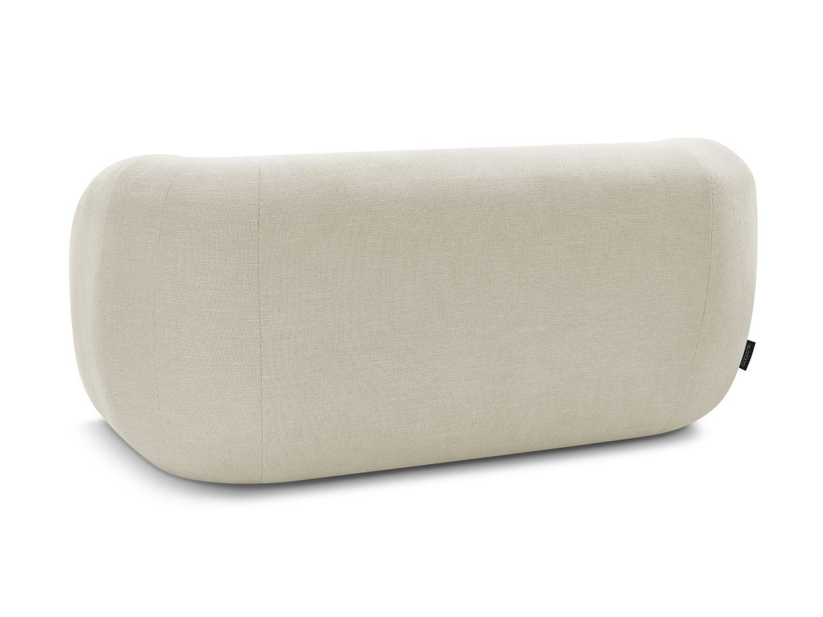 Canapé droit fixe 2 places CELINE tissu lisse
