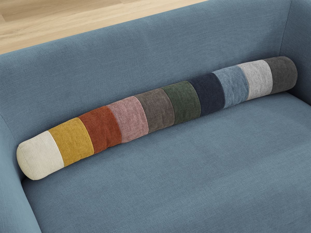 Canapé droit fixe 2 places CELINE tissu lisse