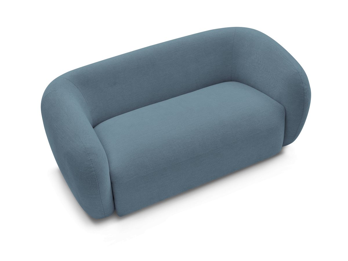 Canapé droit fixe 2 places CELINE tissu lisse