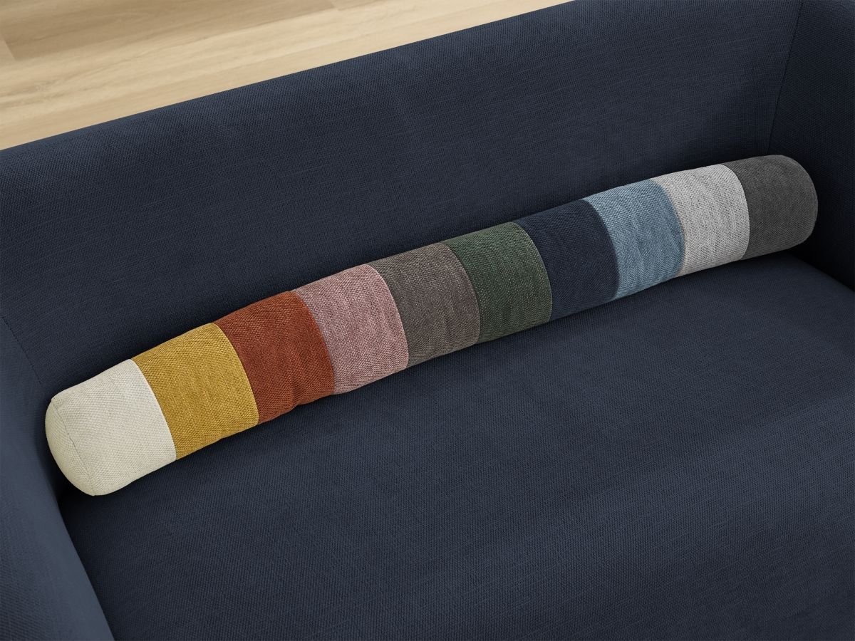 Canapé droit fixe 2 places CELINE tissu lisse