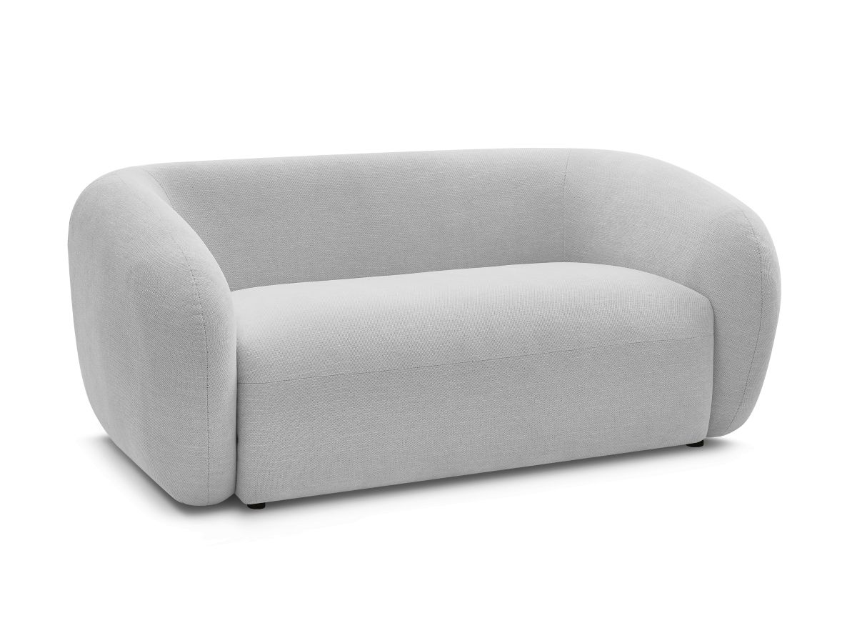 Canapé droit fixe 2 places CELINE tissu lisse