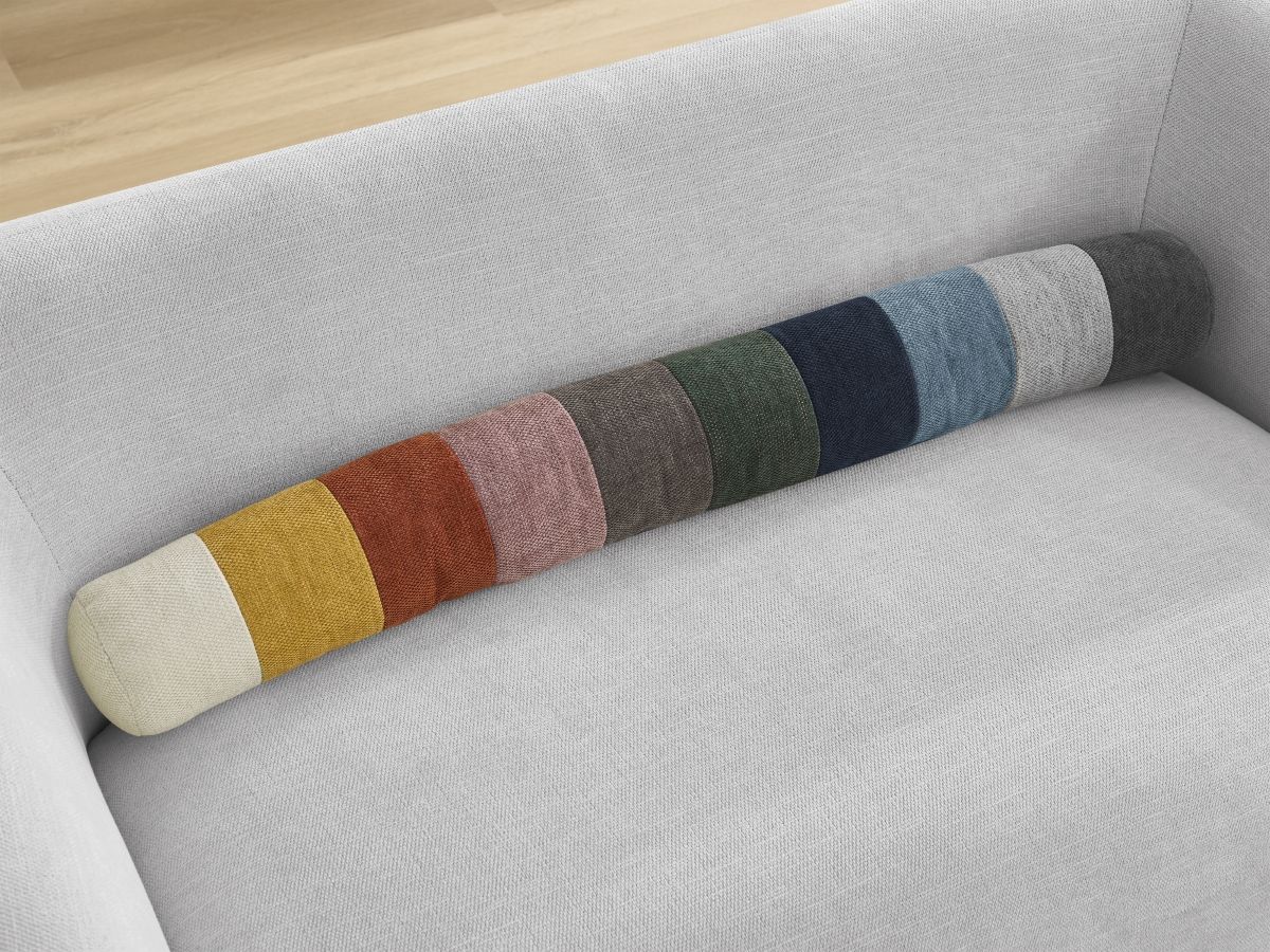 Canapé droit fixe 2 places CELINE tissu lisse