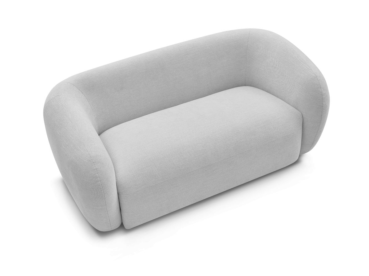 Canapé droit fixe 2 places CELINE tissu lisse