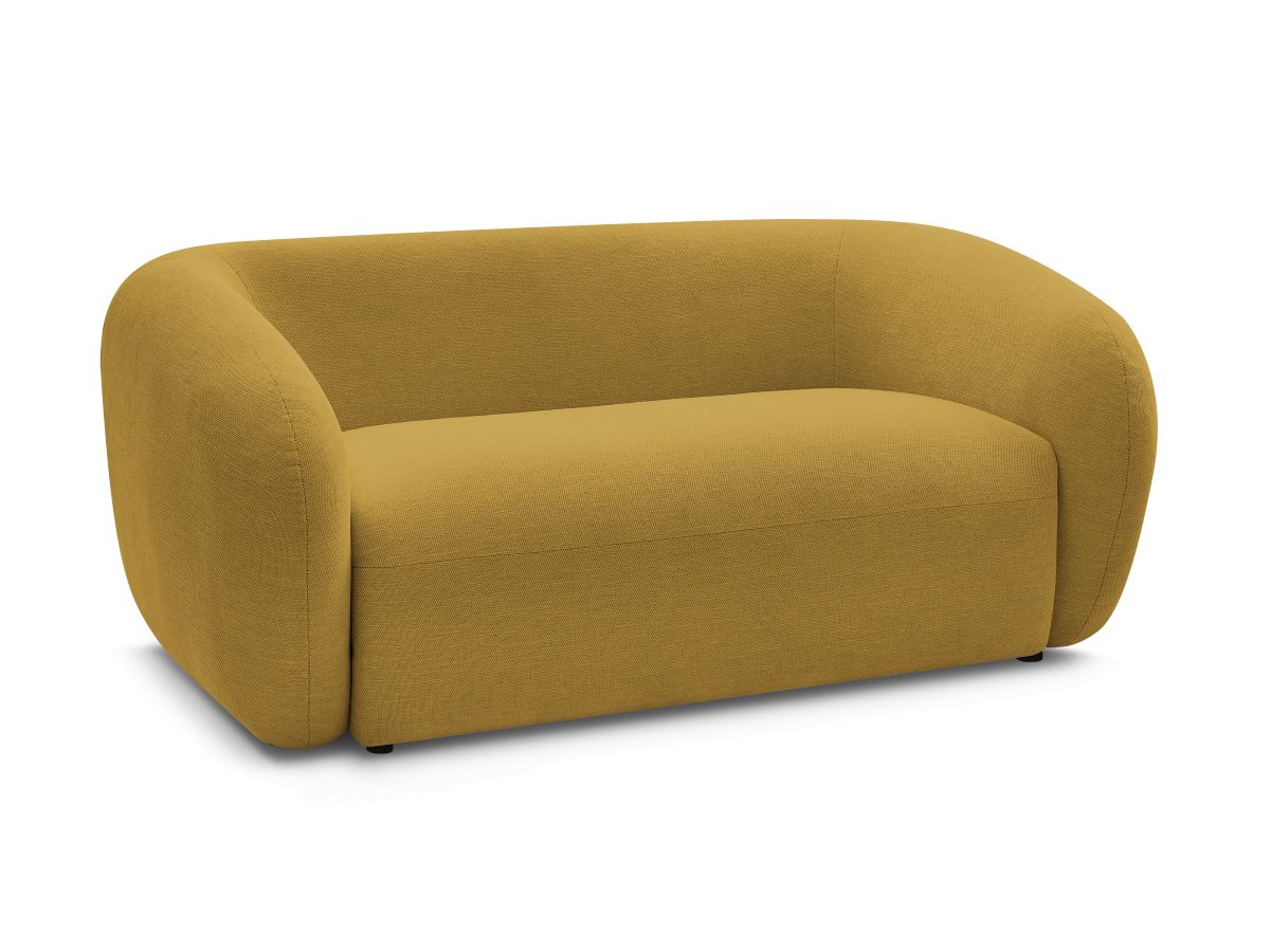 Canapé droit fixe 2 places CELINE tissu lisse