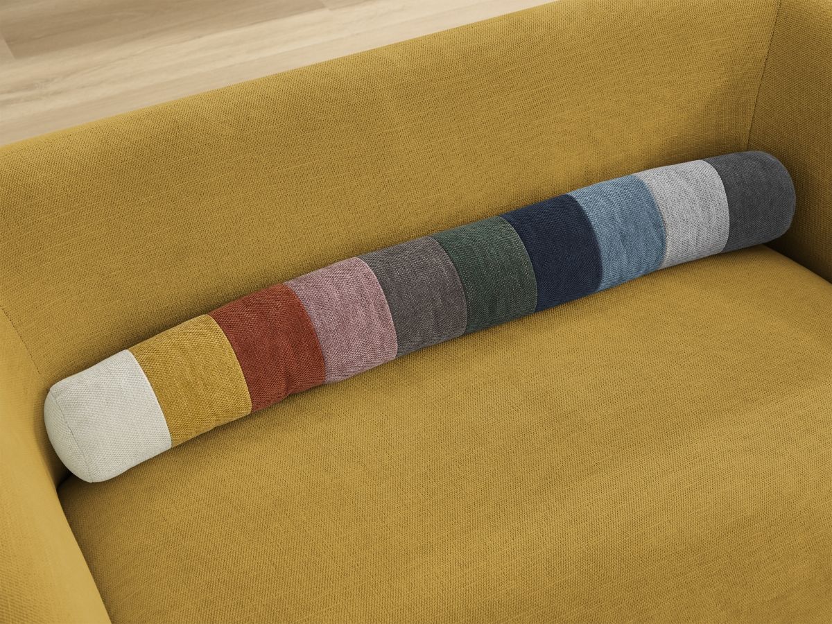 Canapé droit fixe 2 places CELINE tissu lisse