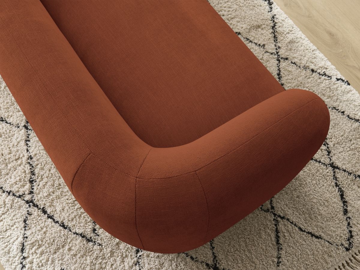 Canapé droit fixe 2 places CELINE tissu lisse
