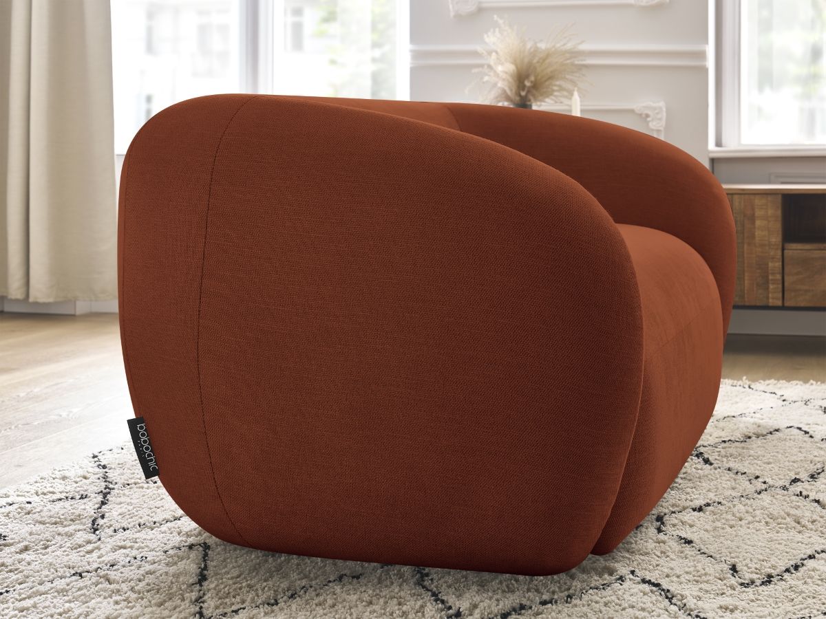 Canapé droit fixe 2 places CELINE tissu lisse