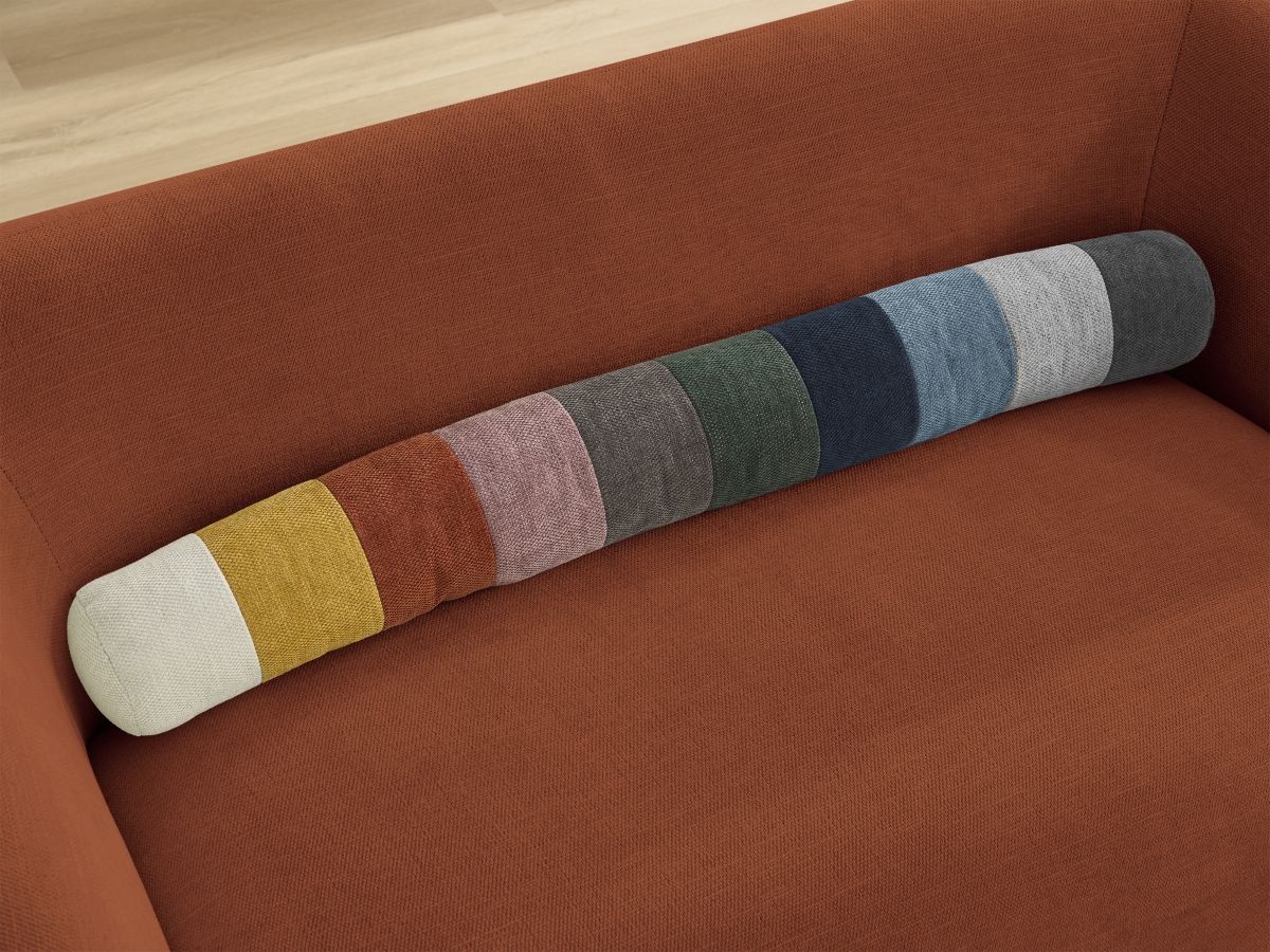 Canapé droit fixe 2 places CELINE tissu lisse