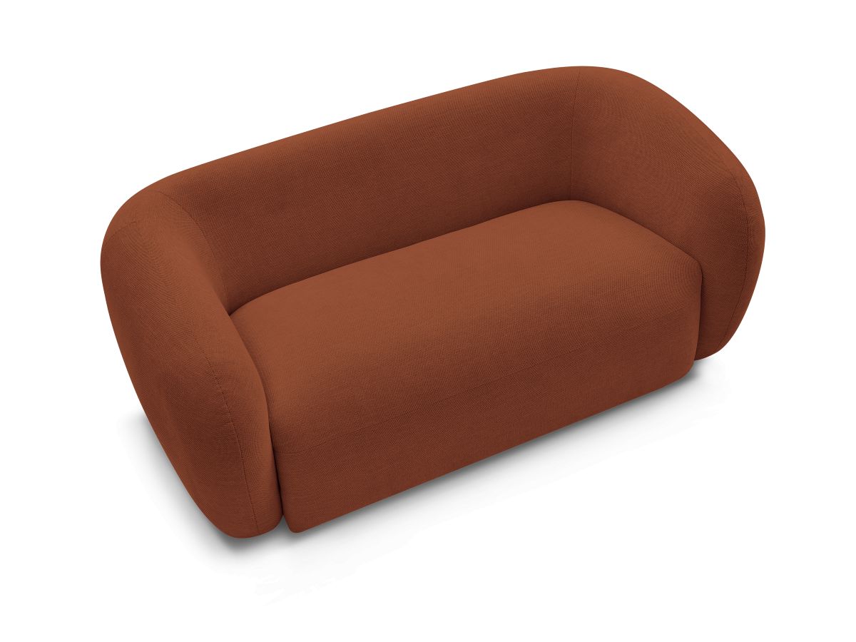 Canapé droit fixe 2 places CELINE tissu lisse