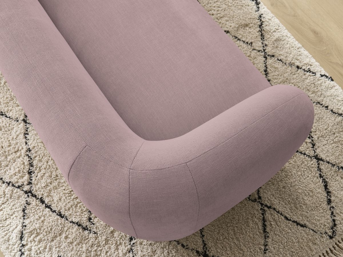Canapé droit fixe 2 places CELINE tissu lisse