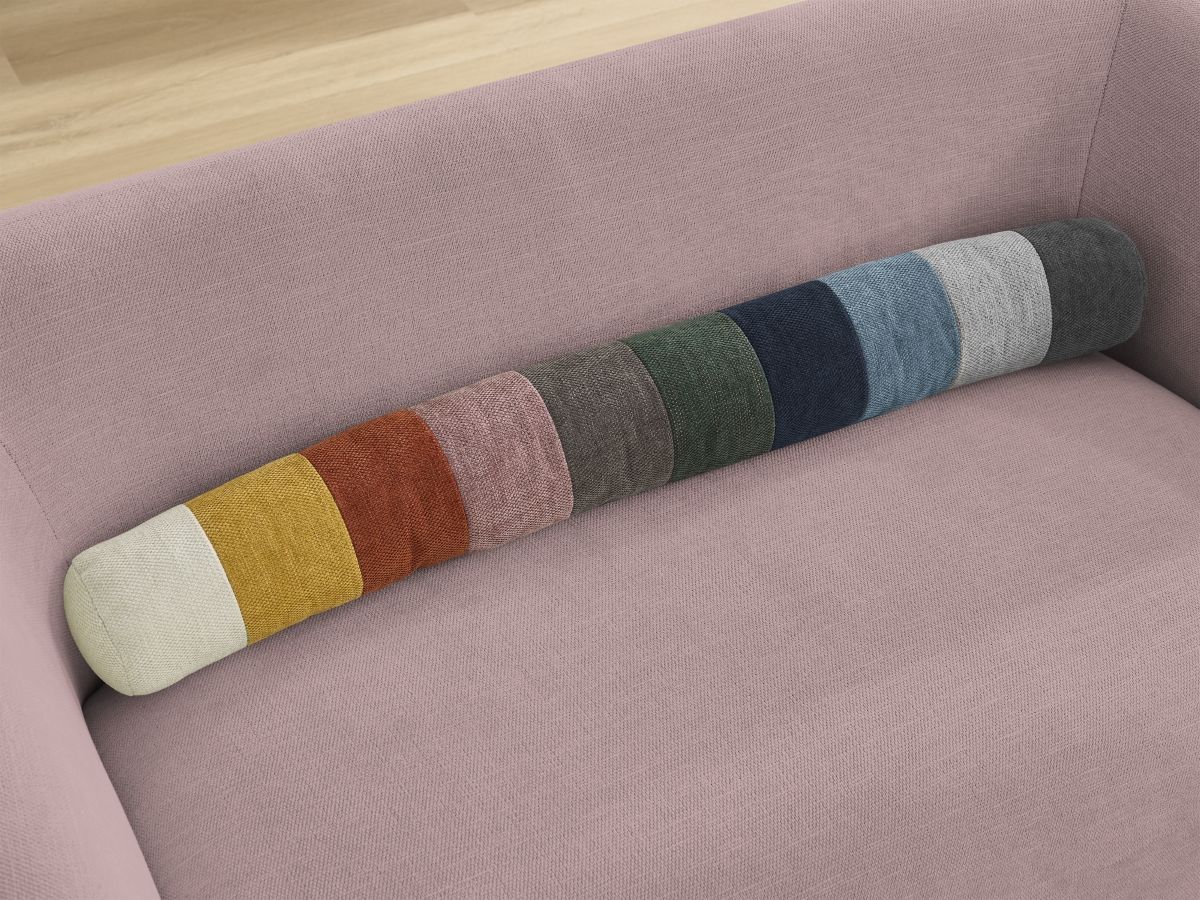 Canapé droit fixe 2 places CELINE tissu lisse