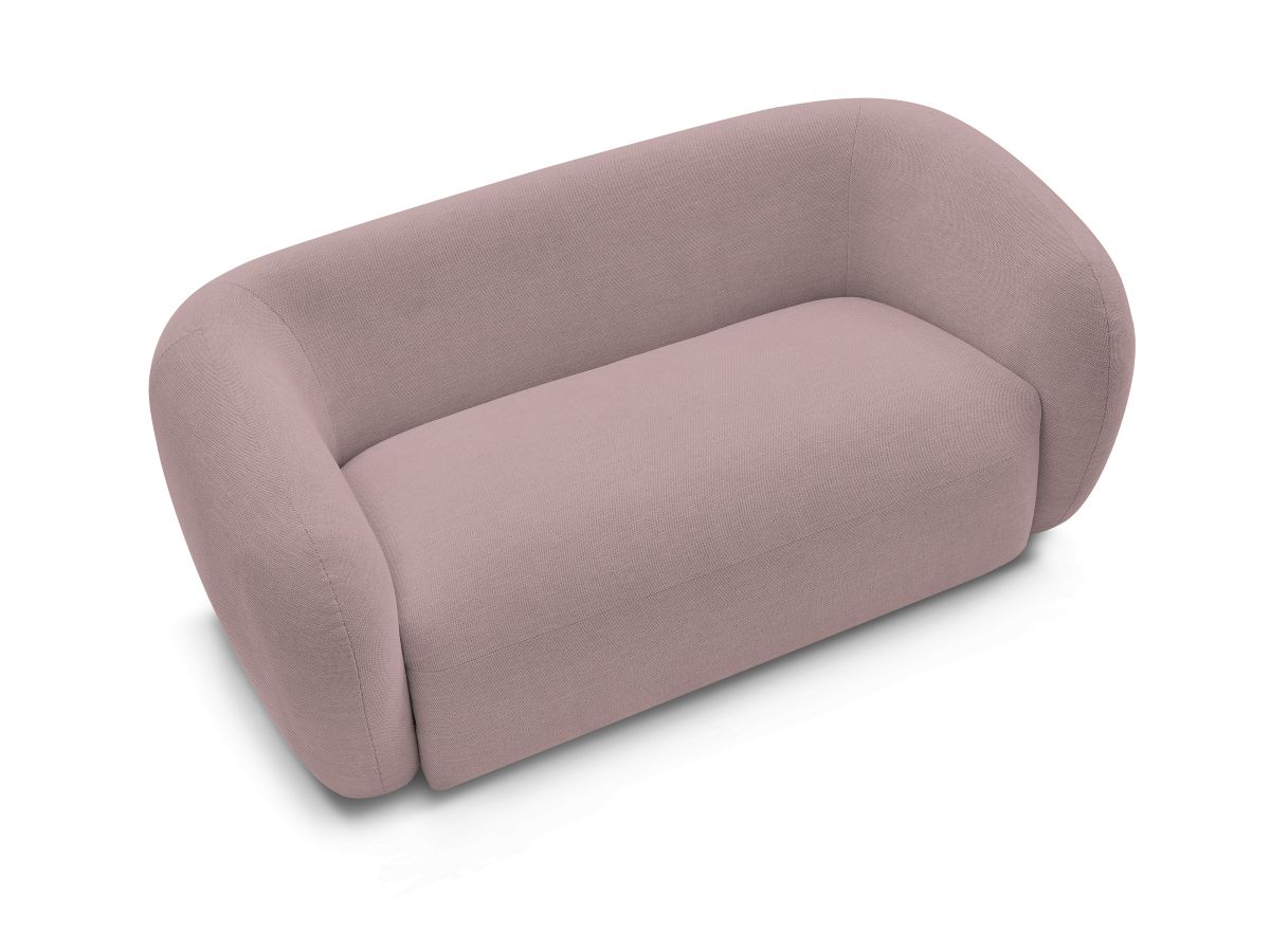 Canapé droit fixe 2 places CELINE tissu lisse