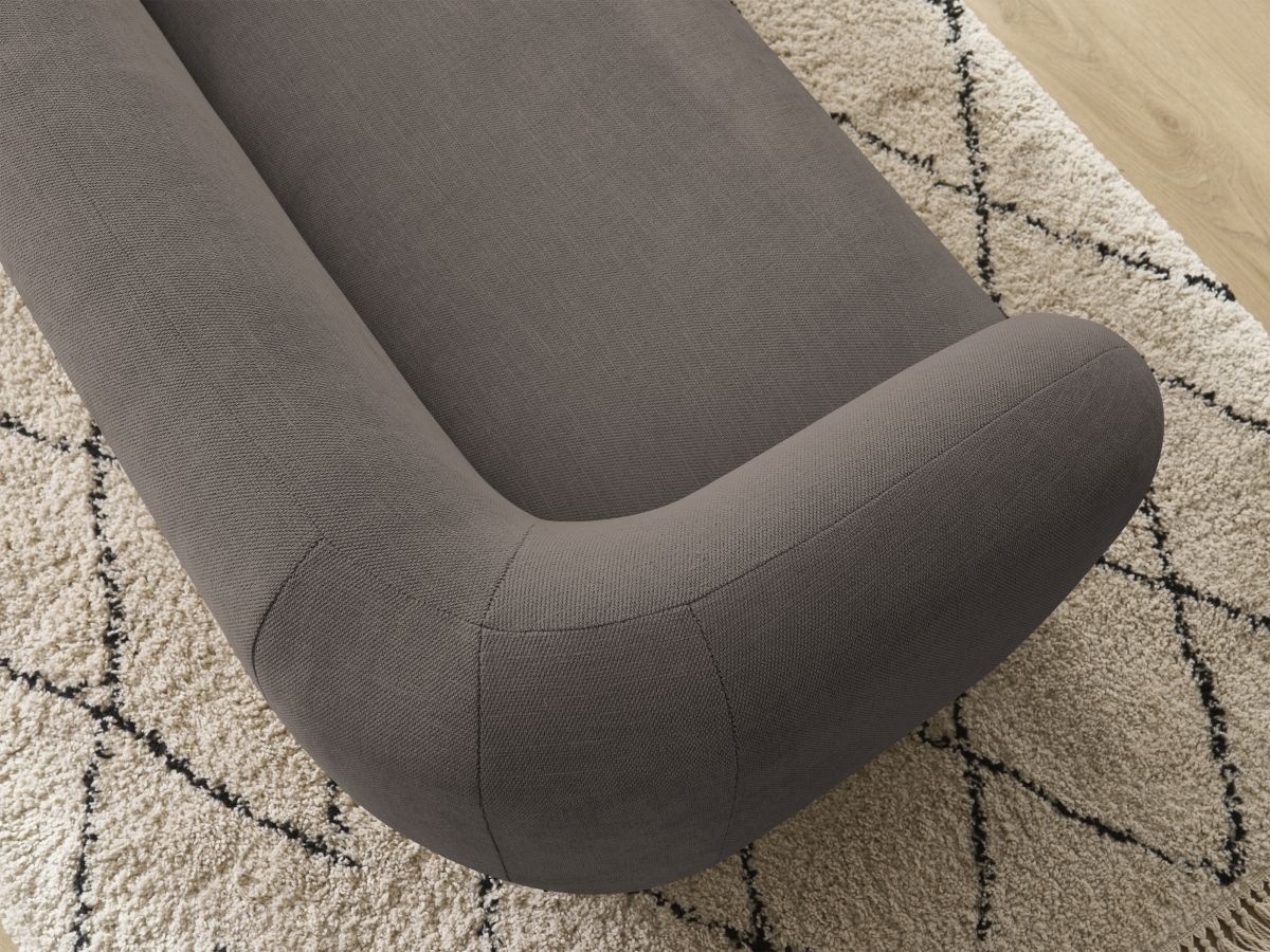 Canapé droit fixe 2 places CELINE tissu lisse