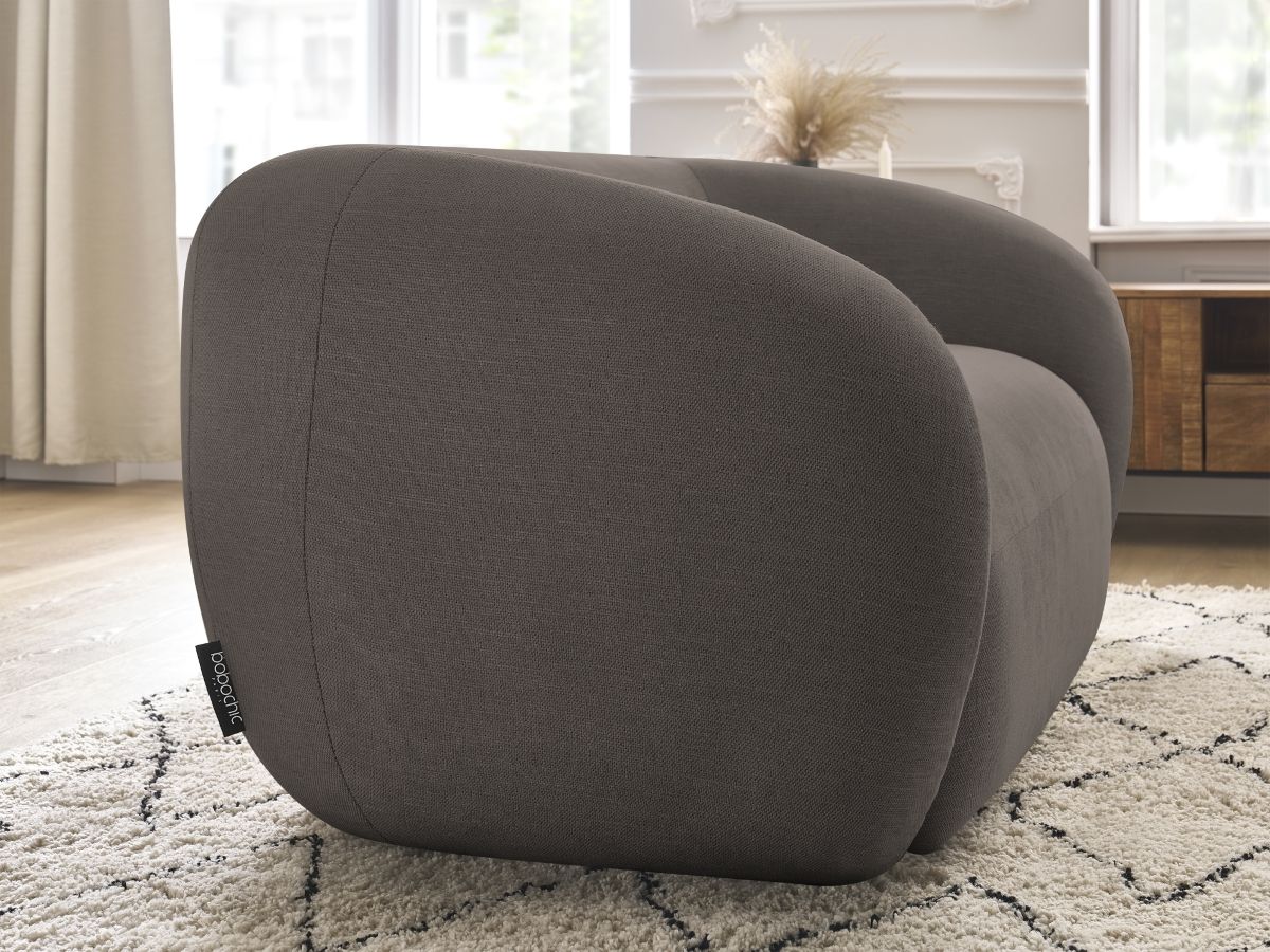 Canapé droit fixe 2 places CELINE tissu lisse