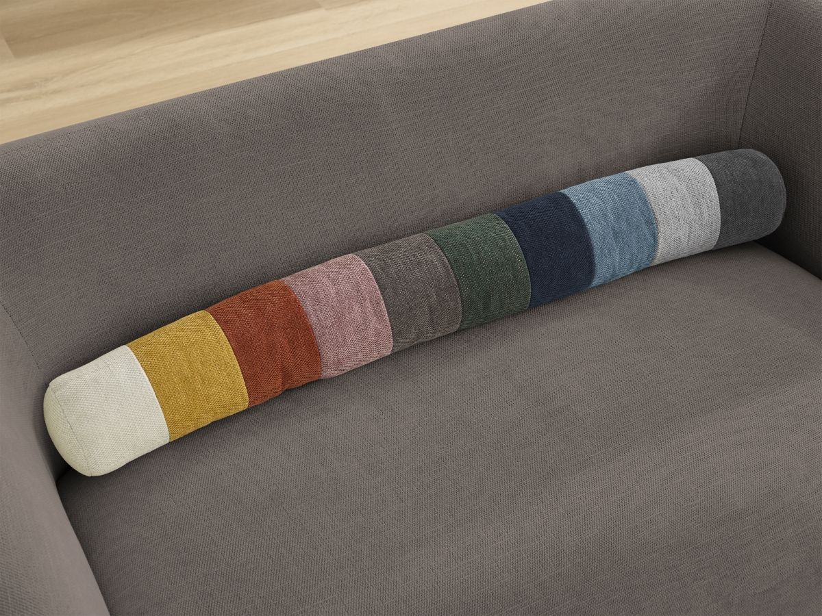 Canapé droit fixe 2 places CELINE tissu lisse