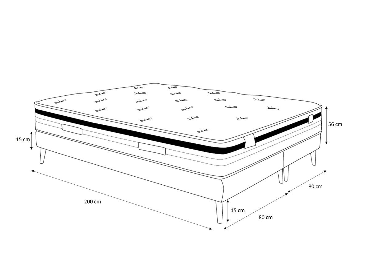 BRIENNE limited edition hybride matras + boxspringset BOBOCHIC x SIMMONS