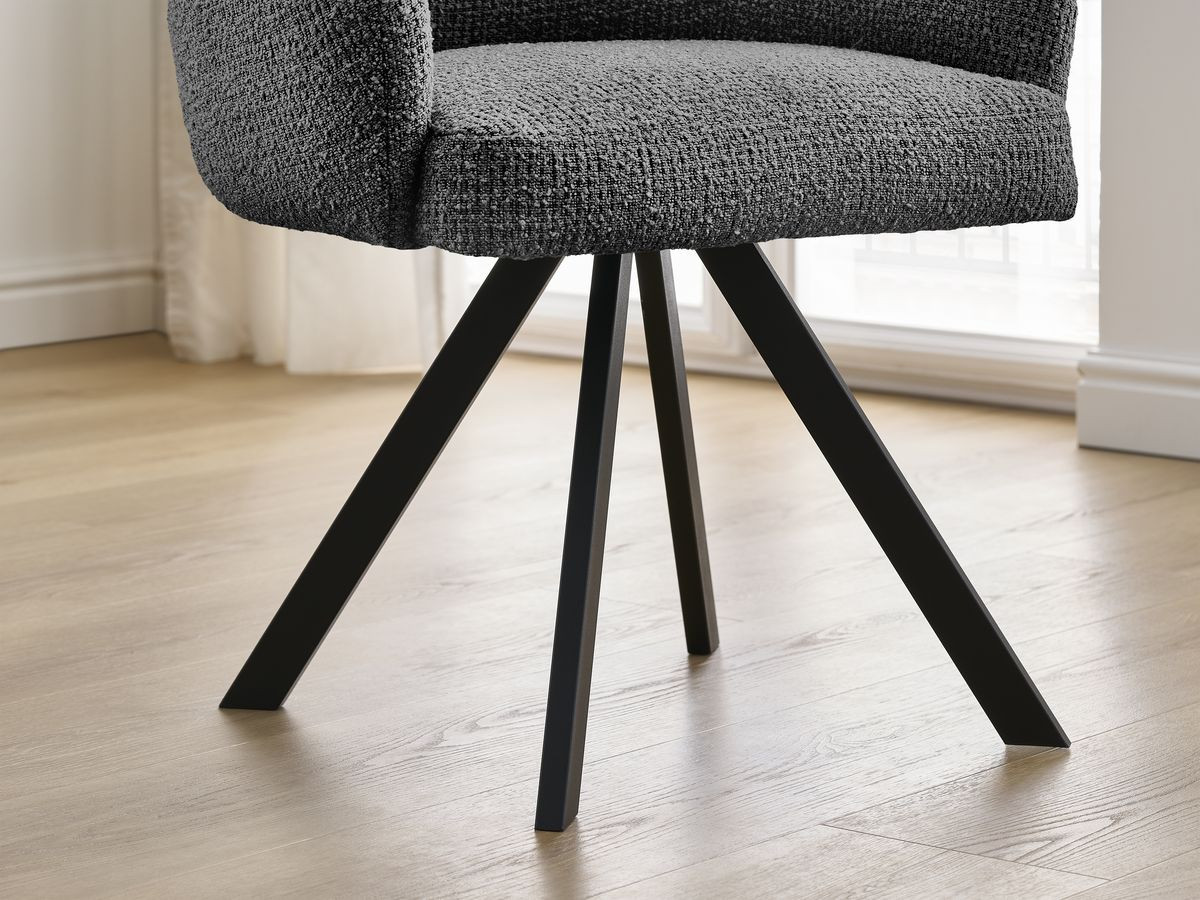 Canapé d'angle fixe EVEREST tissu chiné - Orange - Angle droit - 10 coussins