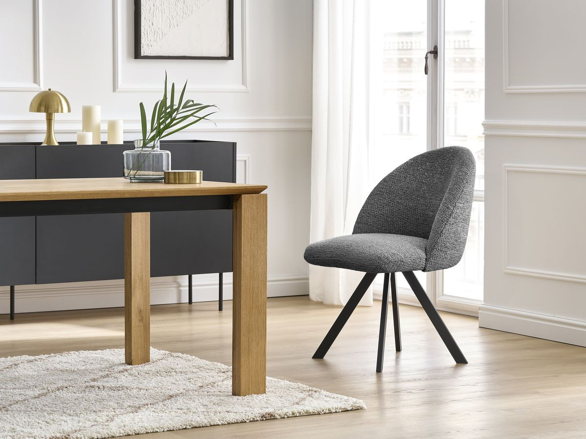 Chaise LALIE chiné et pieds étoile gris foncé — vue 5