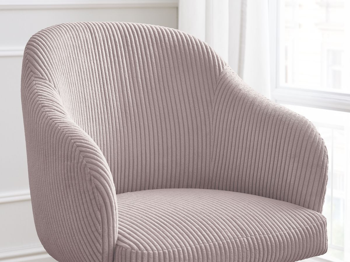 Chaise SOPHIE tissu velours côtelé et pieds scandinaves bois