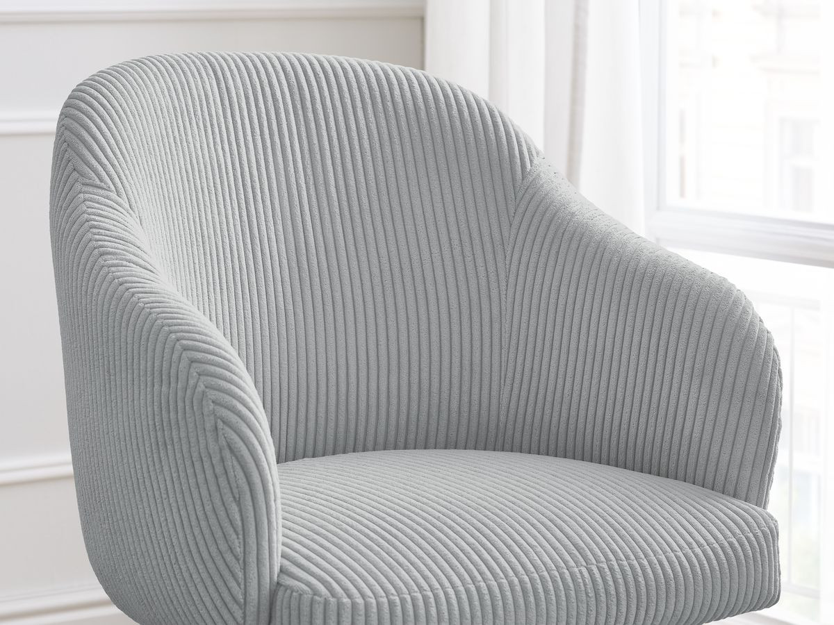 Chaise SOPHIE tissu velours côtelé et pieds scandinaves bois