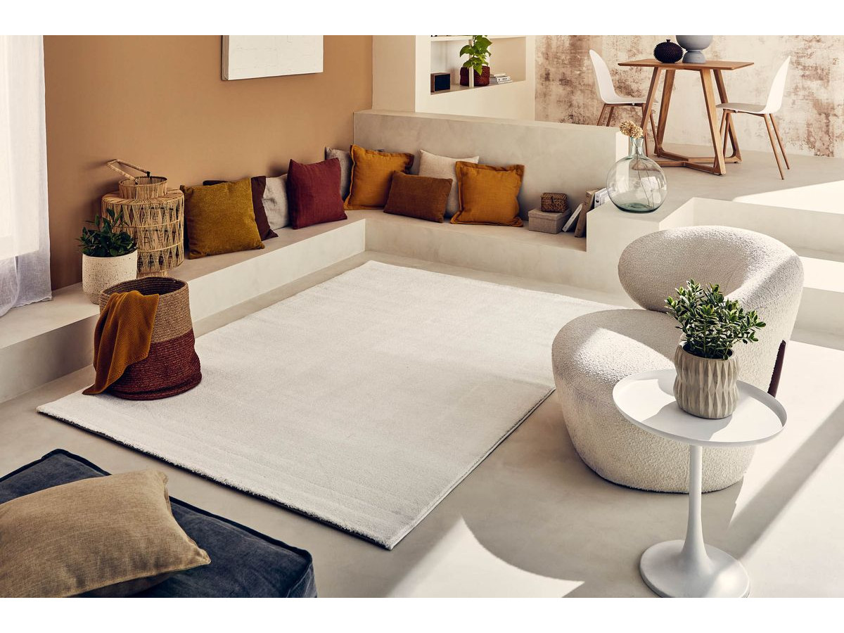 LAORA effen kortpolig vloerkleed