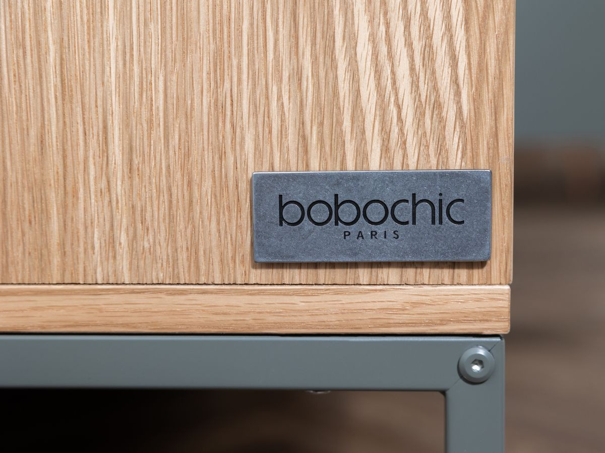 SOHO groen 4-deurs hoog dressoir 92 cm met metalen poten