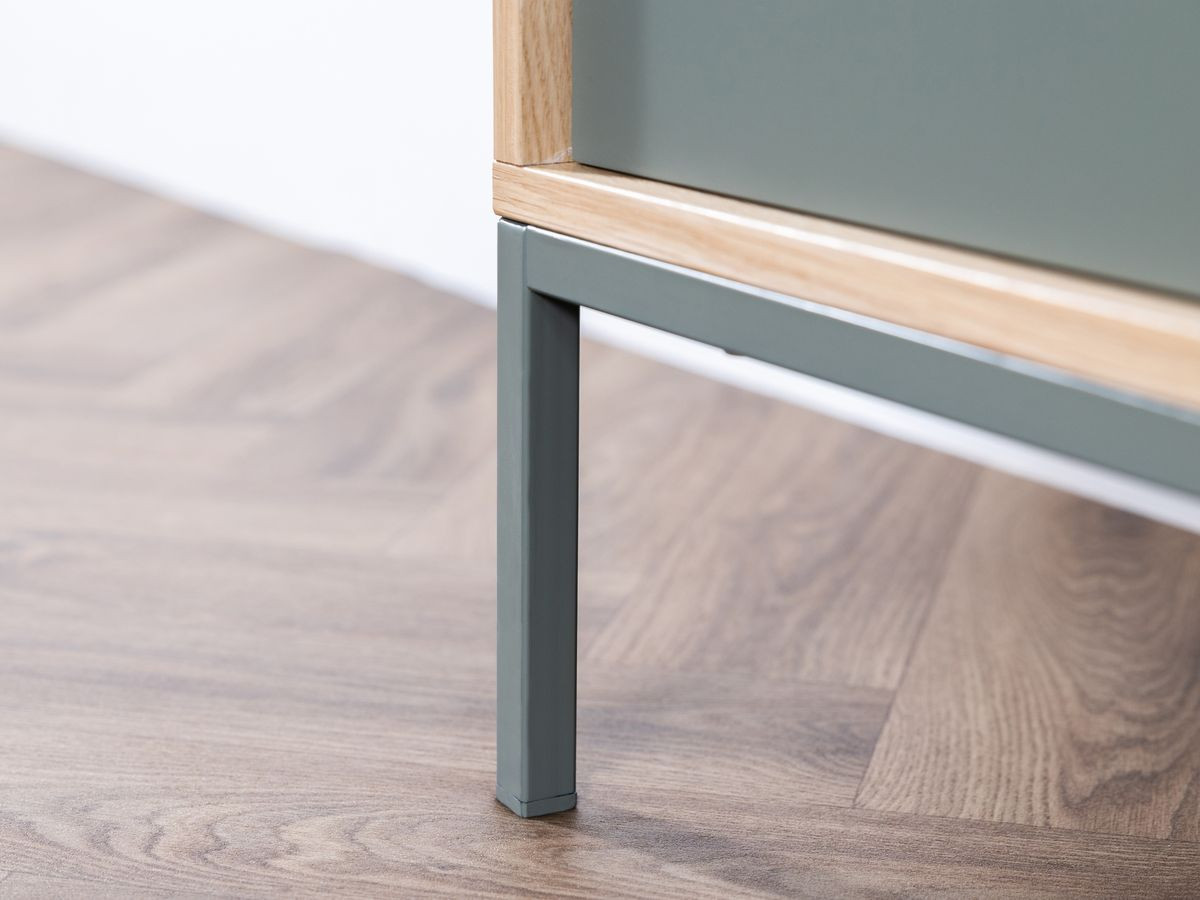 SOHO groen 4-deurs hoog dressoir 92 cm met metalen poten