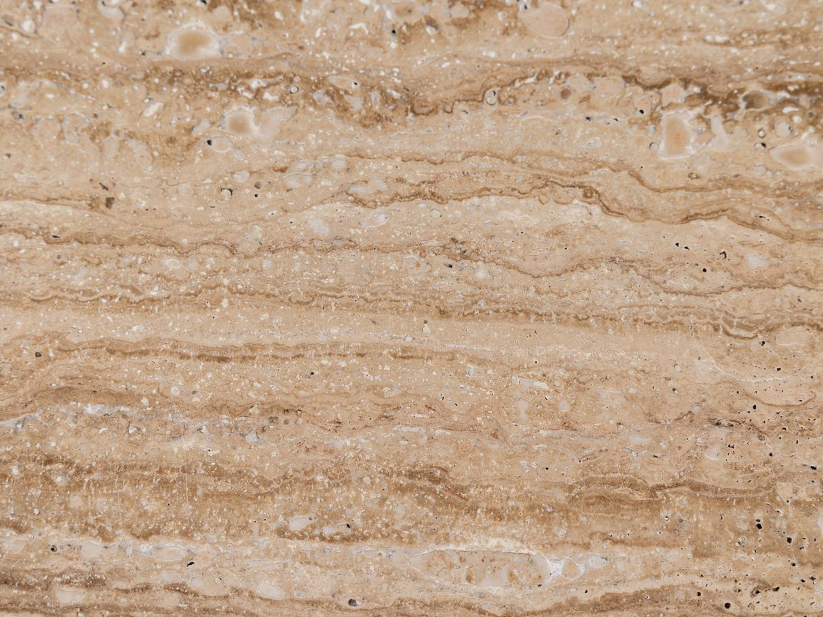 Ronde eettafel D.140 cm BOECIA naturel travertijn
