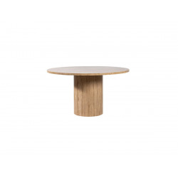 Table à manger BOECIA travertin ⌀ 140 cm - vue 2