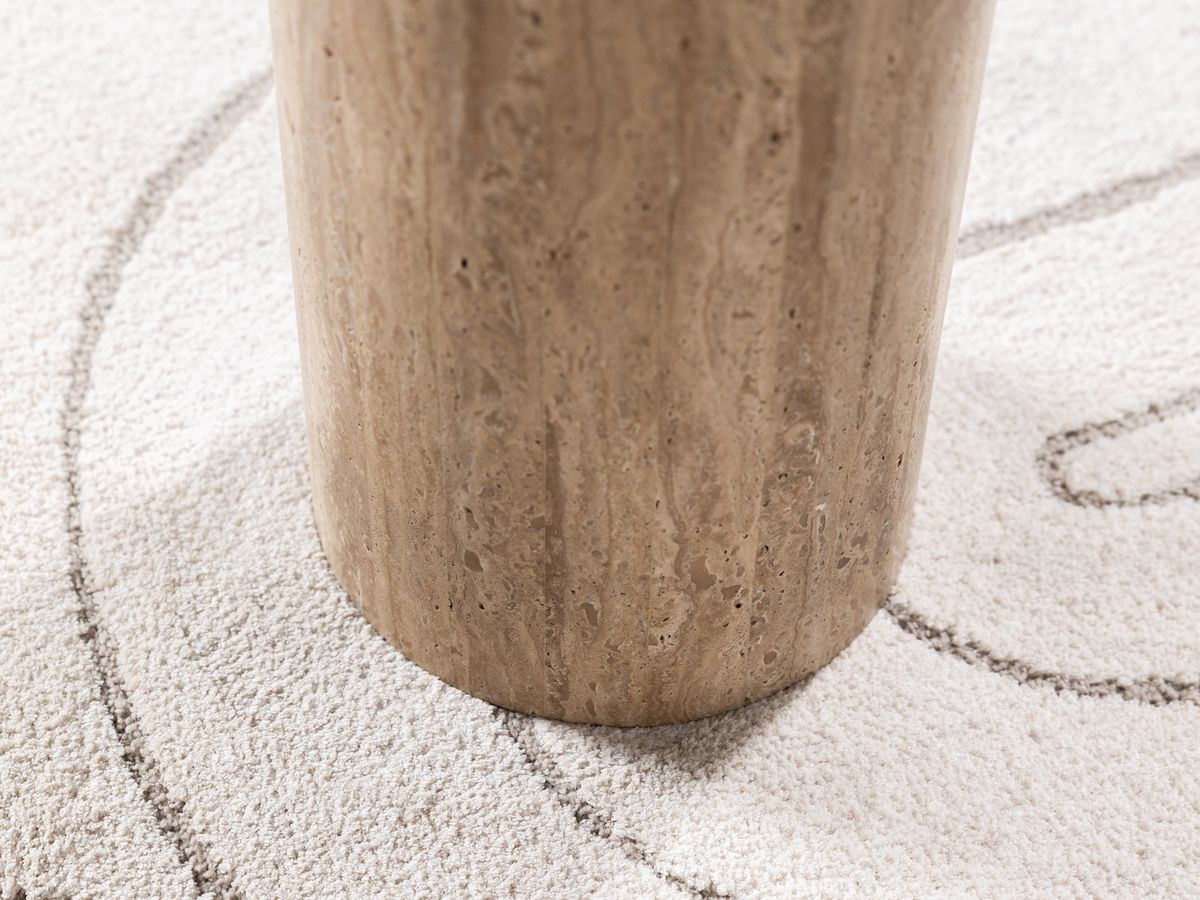 Table basse D.40 cm BOECIA travertin naturel