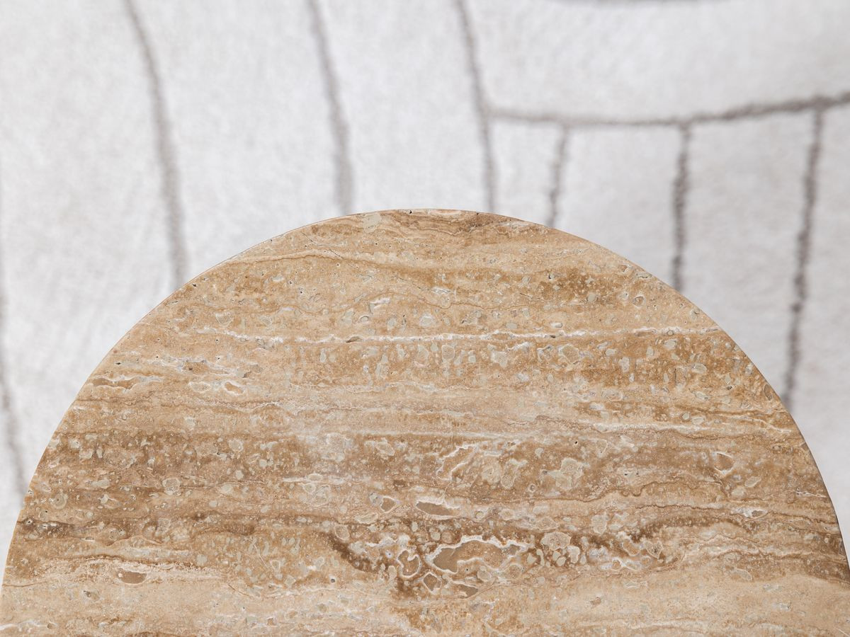 Table basse D.40 cm BOECIA travertin naturel — vue 6
