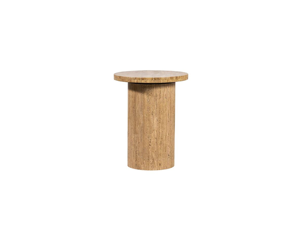 Table basse D.40 cm BOECIA travertin naturel