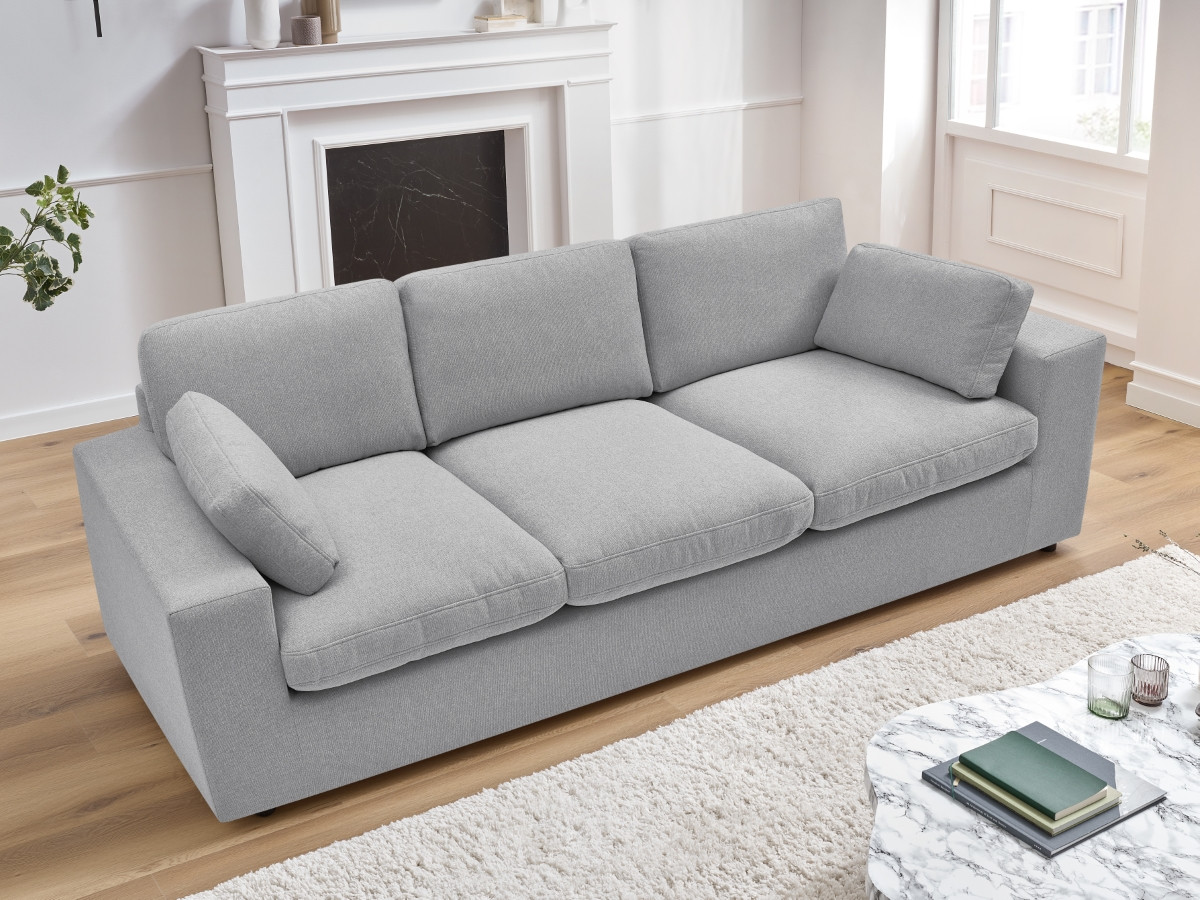 Canapé droit compact BELAIR gris clair — vue 6