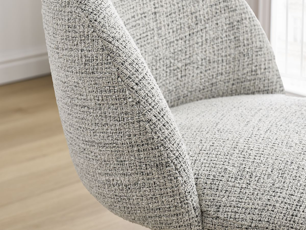 Lot de chaises LALIE tissu chiné et pieds étoile