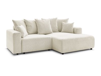 Canapé d'angle convertible coffre ATILLA tissu chiné