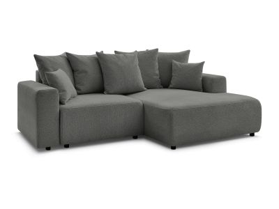 Canapé d'angle convertible coffre ATILLA tissu chiné