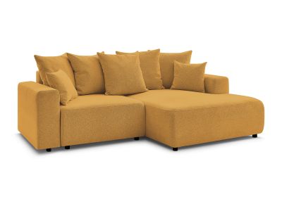 Canapé d'angle convertible coffre ATILLA tissu chiné