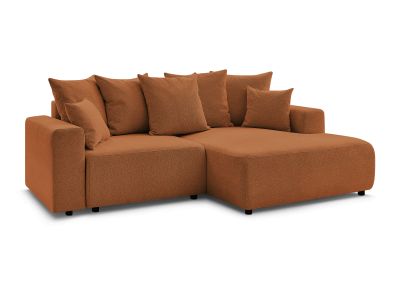 Canapé d'angle convertible coffre ATILLA tissu chiné