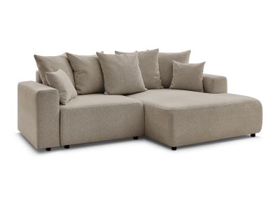 Canapé d'angle convertible coffre ATILLA tissu chiné