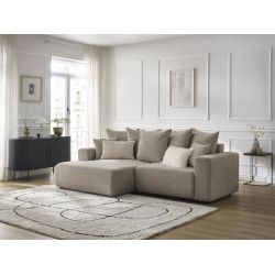 Canap&eacute; d'angle convertible ATILLA tissu chin&eacute;