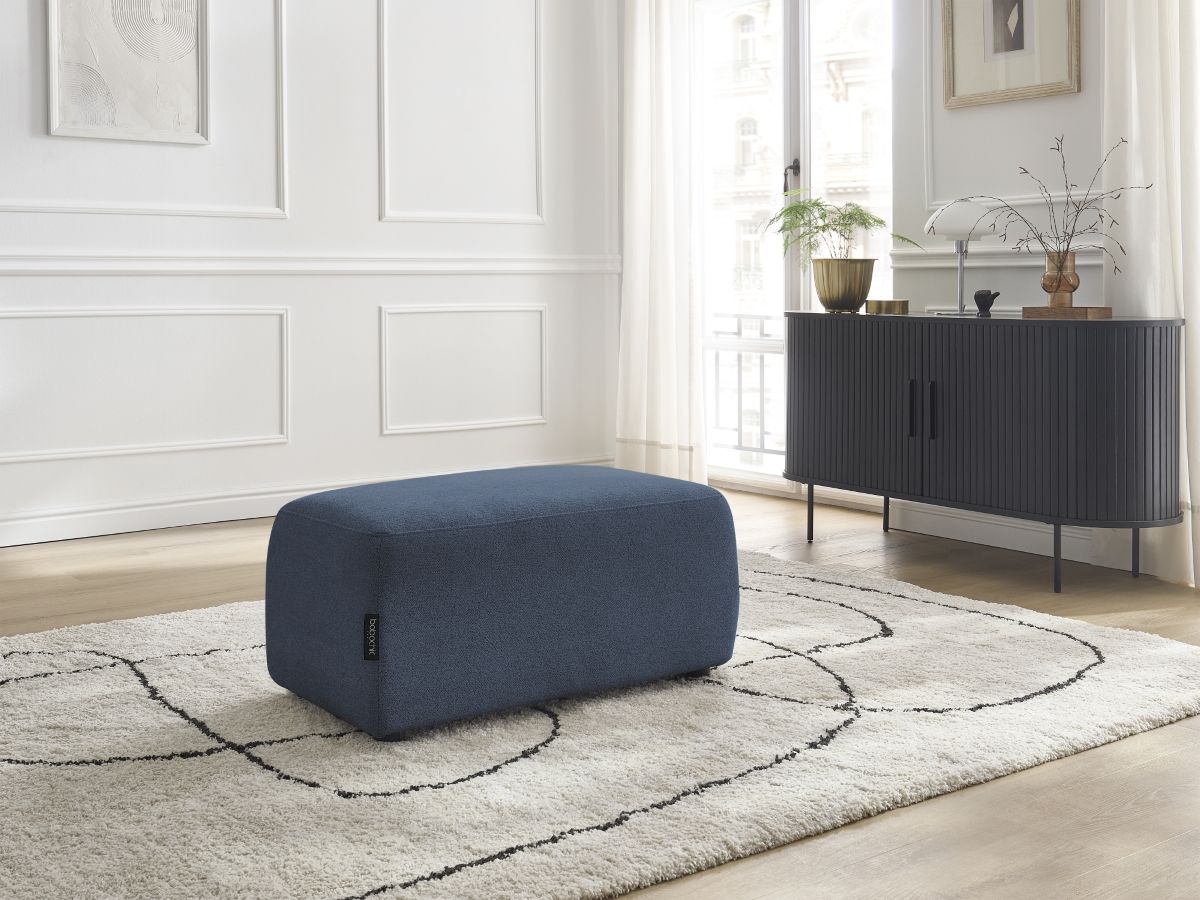 Pouf ATILLA chiné bleu — vue 5
