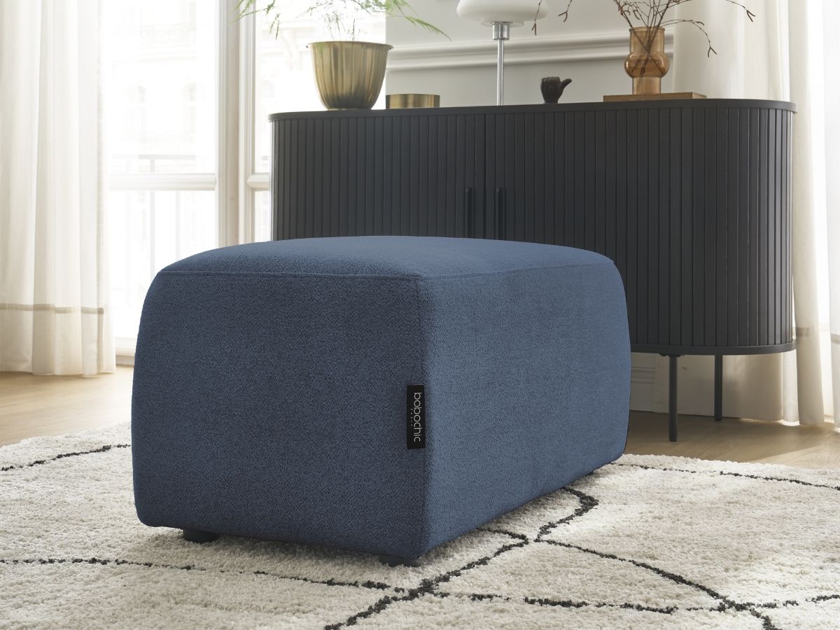 Pouf ATILLA tissu chiné