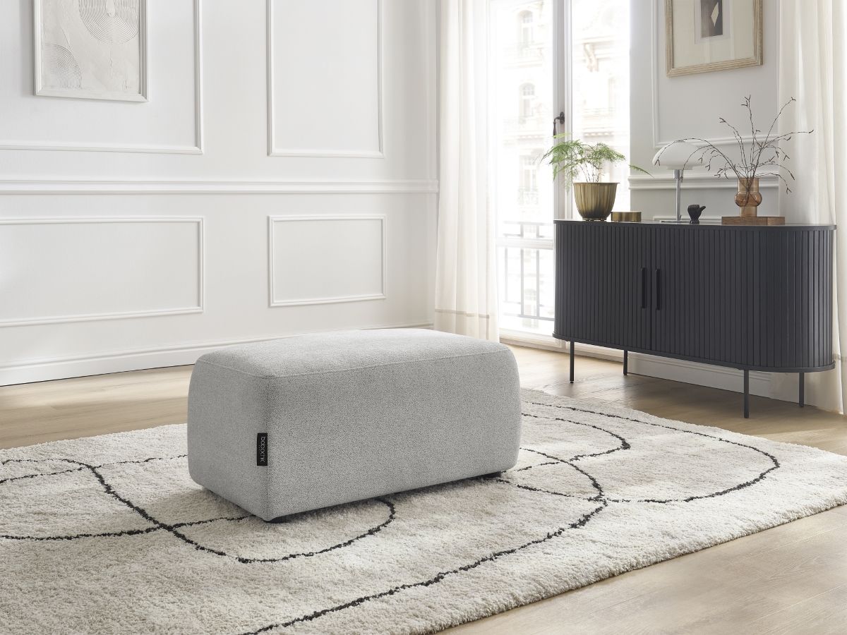 Pouf ATILLA chiné gris clair — vue 5
