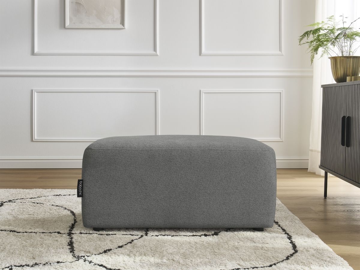 Pouf ATILLA tissu chiné
