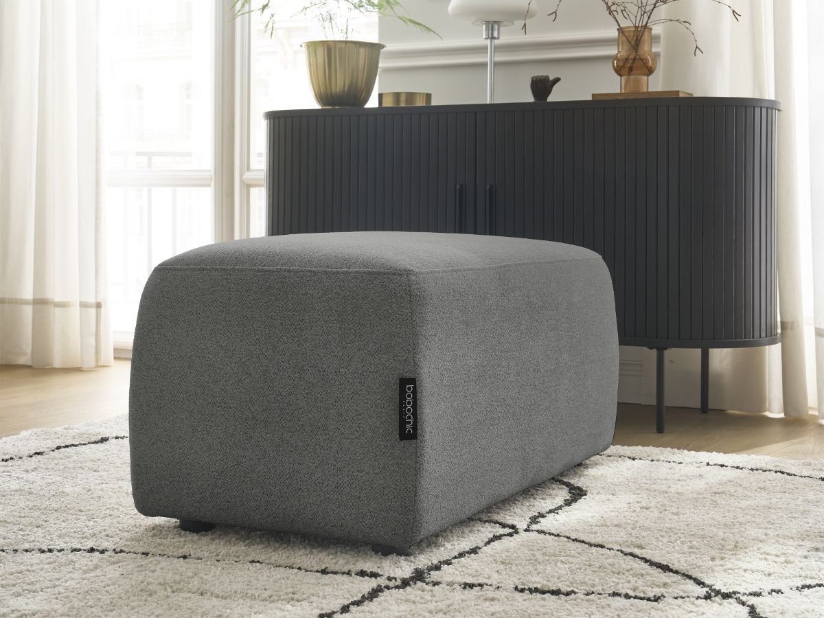 Pouf ATILLA tissu chiné