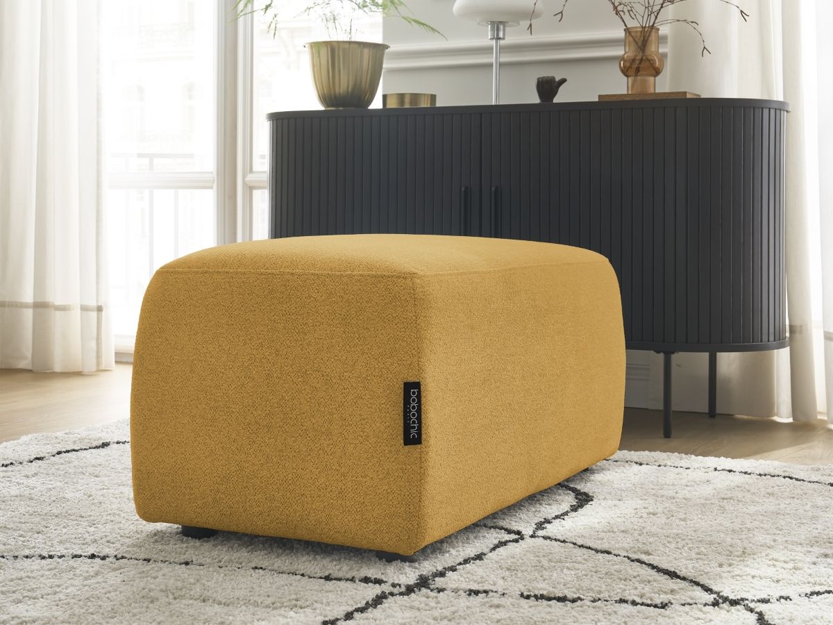 Pouf ATILLA tissu chiné
