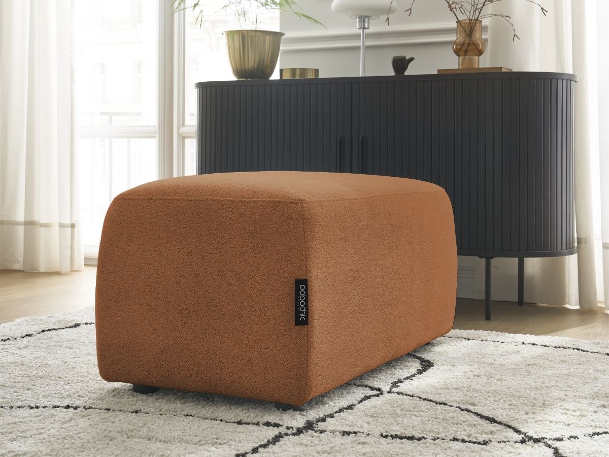 Pouf ATILLA tissu chiné