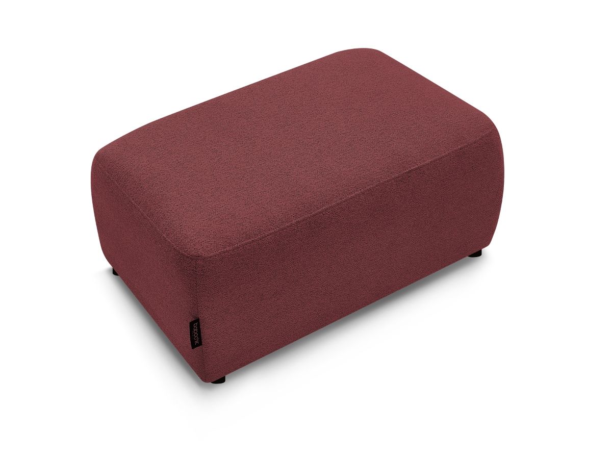 Canapé d'angle fixe EVEREST tissu chiné - Orange - Angle droit - 10 coussins