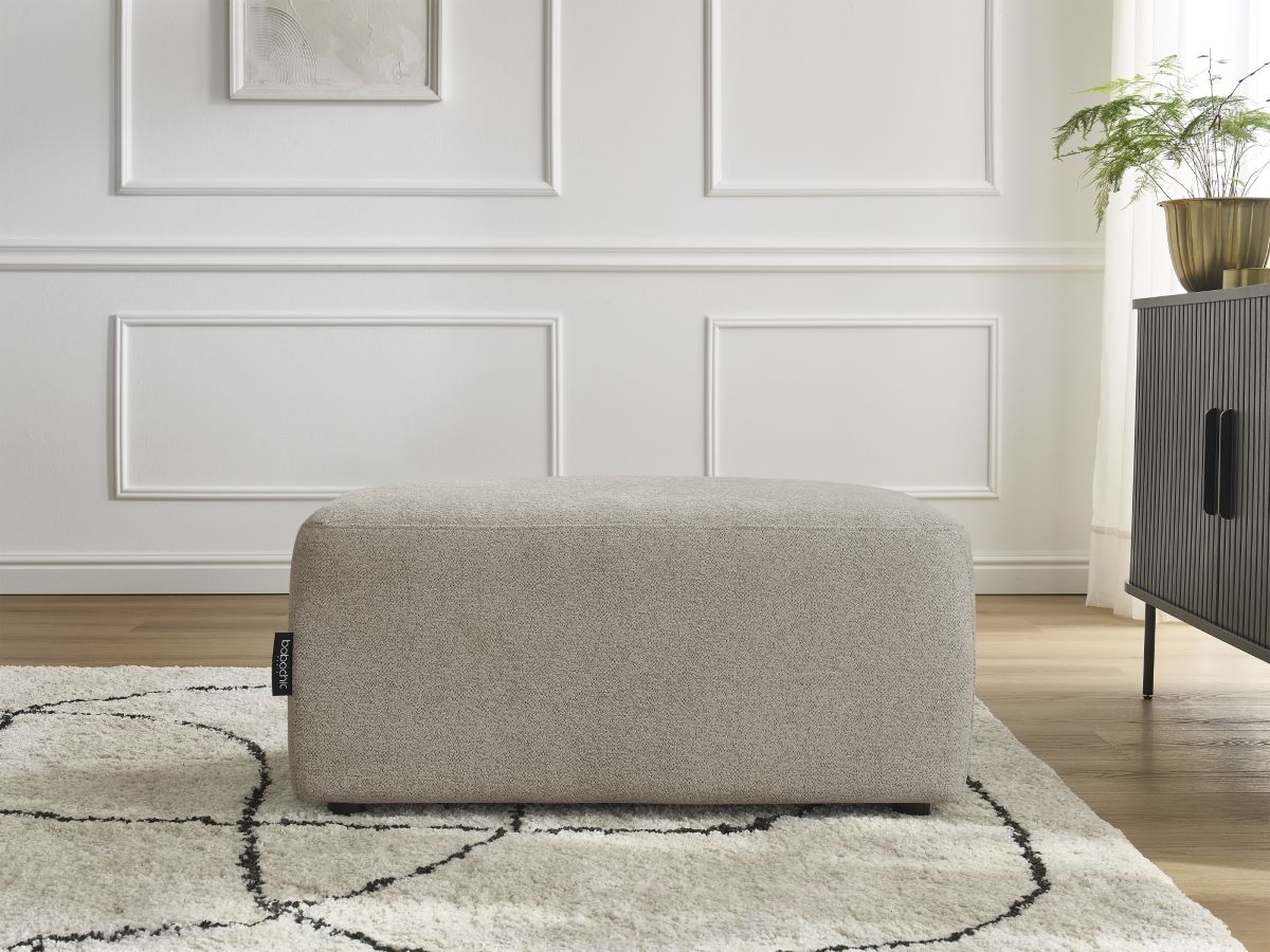 Pouf ATILLA tissu chiné