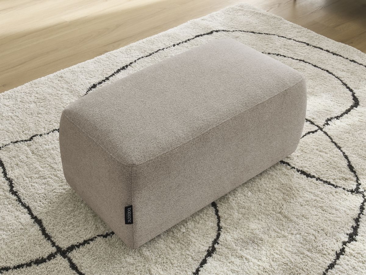 Pouf ATILLA tissu chiné